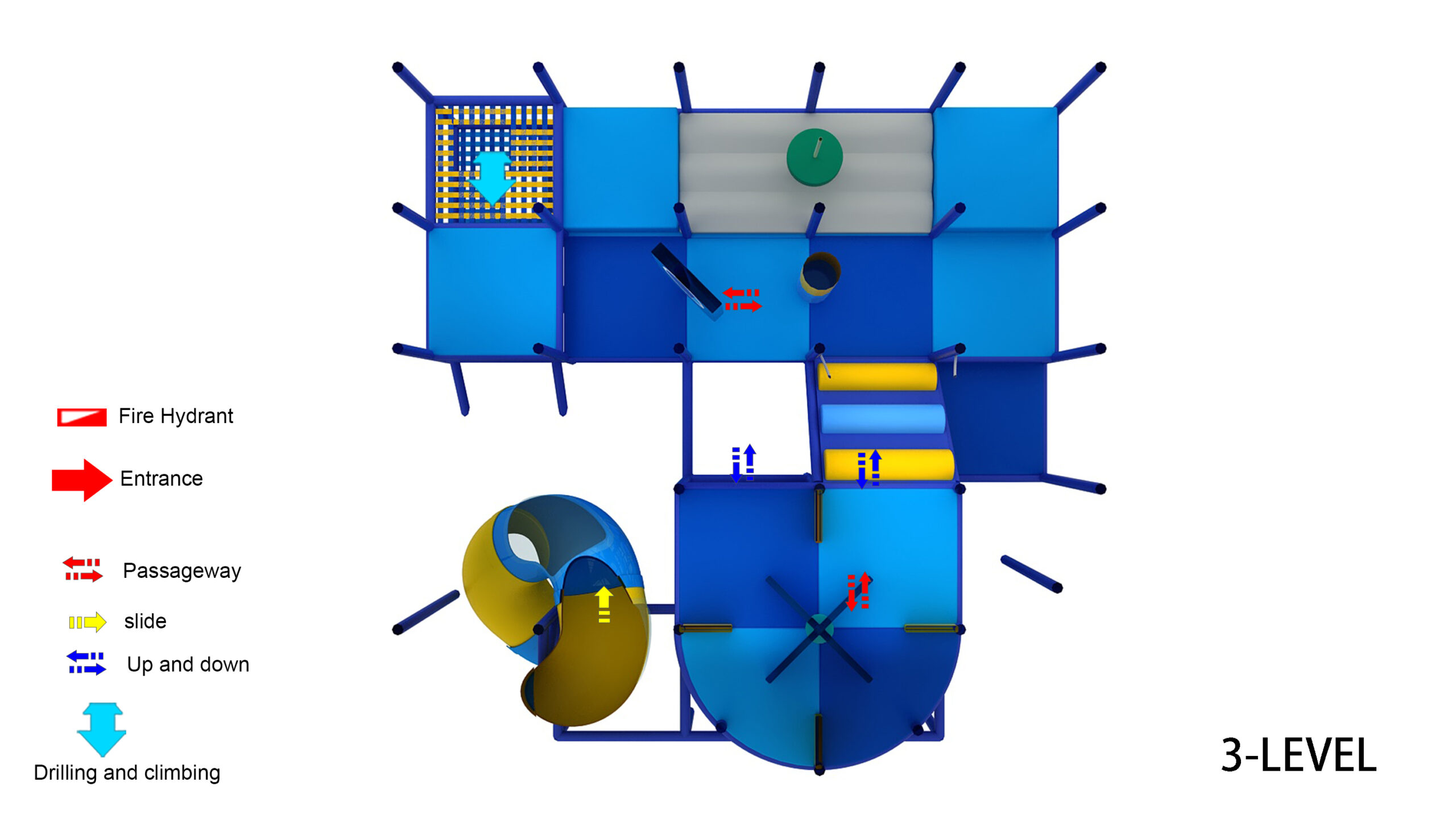 4 Level Blue Nova Tower Playground - Image 11