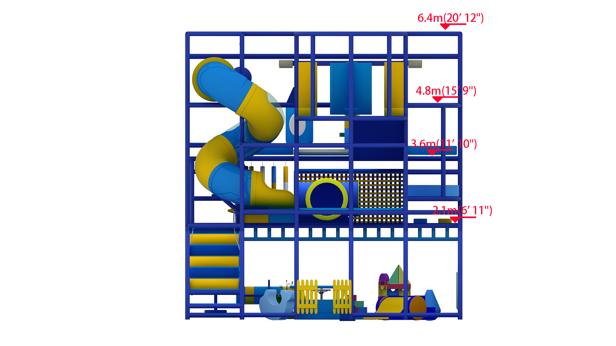 4 Level Blue Nova Tower Playground - Image 13