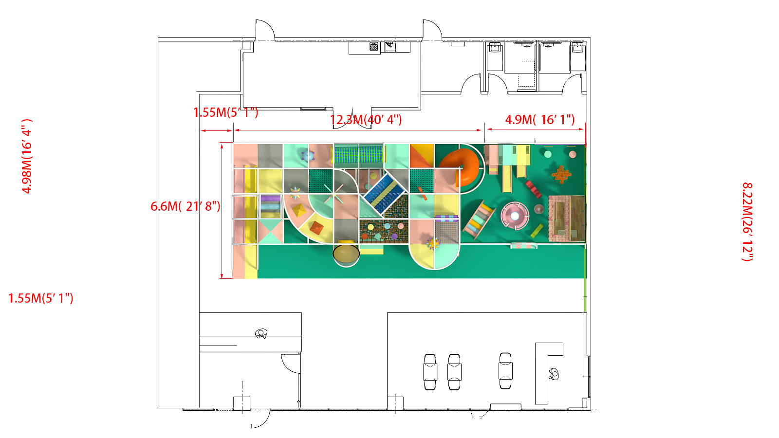 2 Level Candy Cloud Village Playground - Image 2