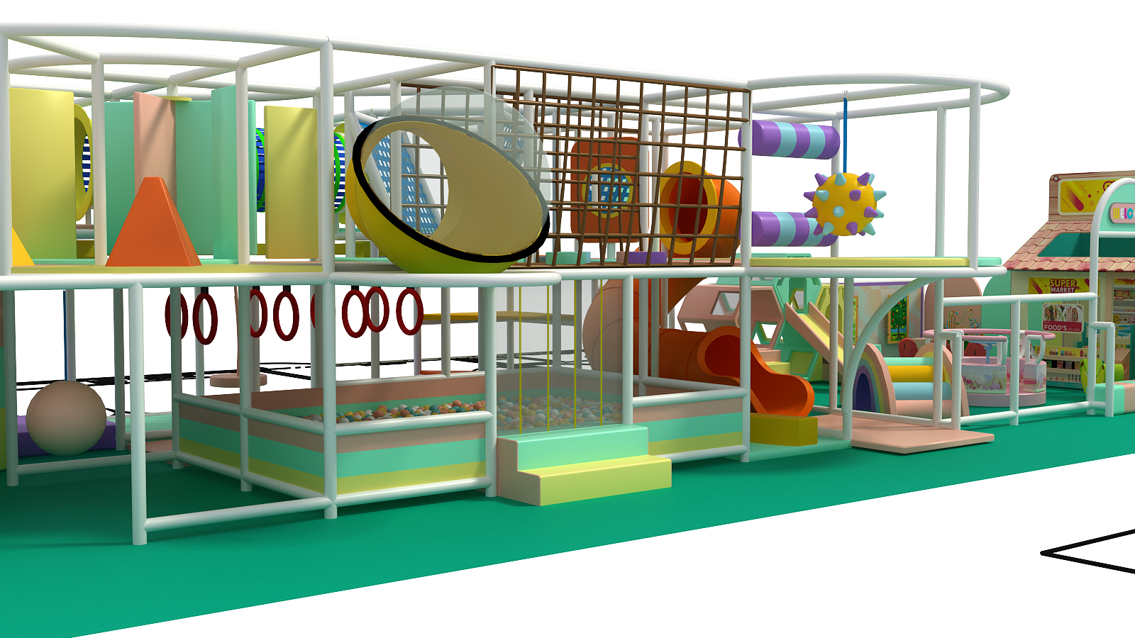 2 Level Candy Cloud Village Playground - Image 5