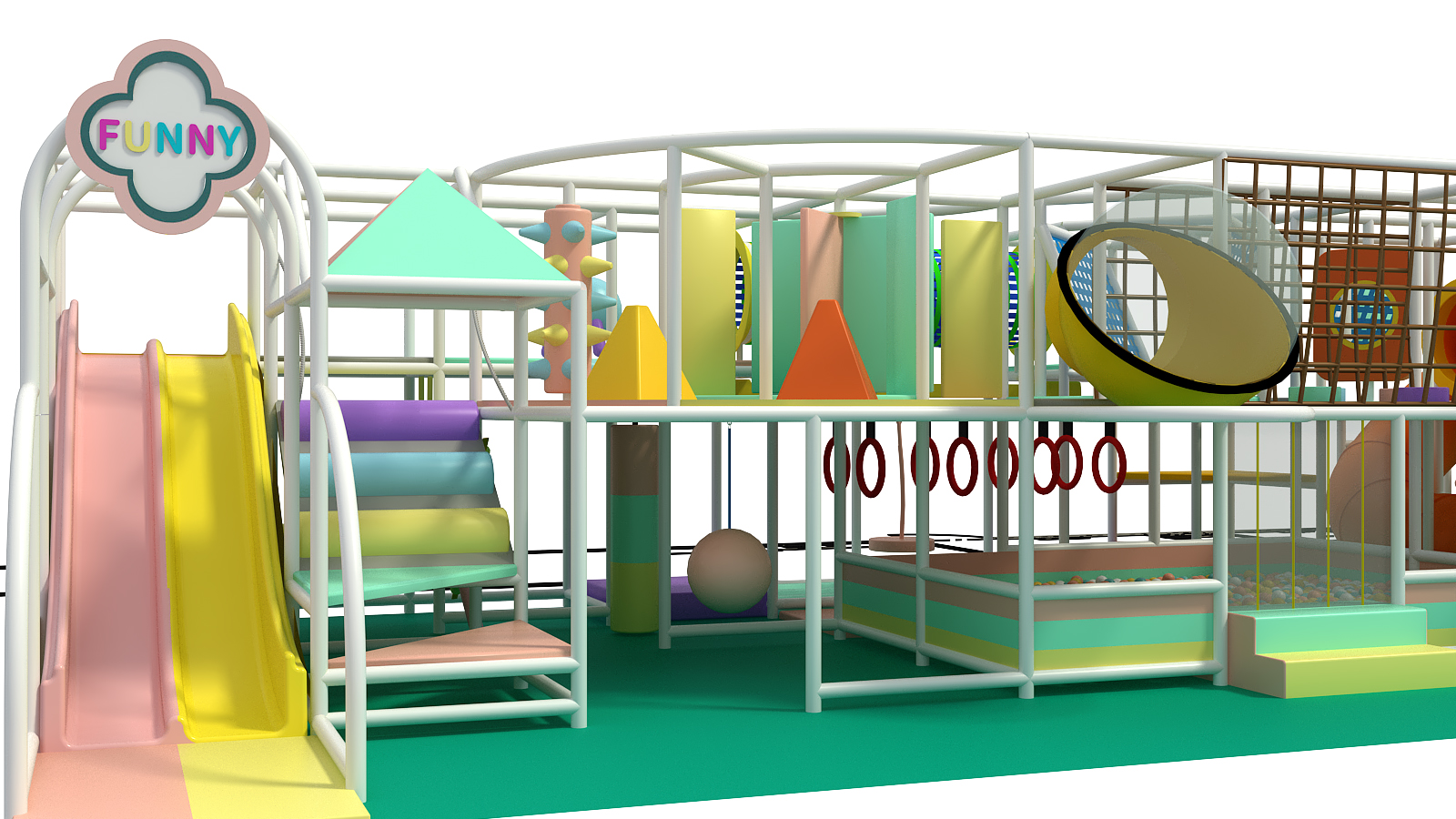 2 Level Candy Cloud Village Playground - Image 6