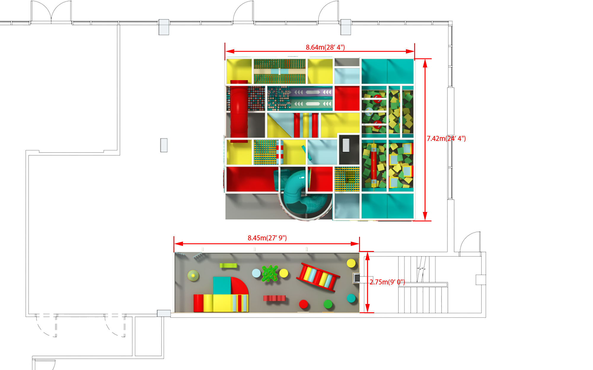 2 Level Rainbow Rise Playground - Image 11