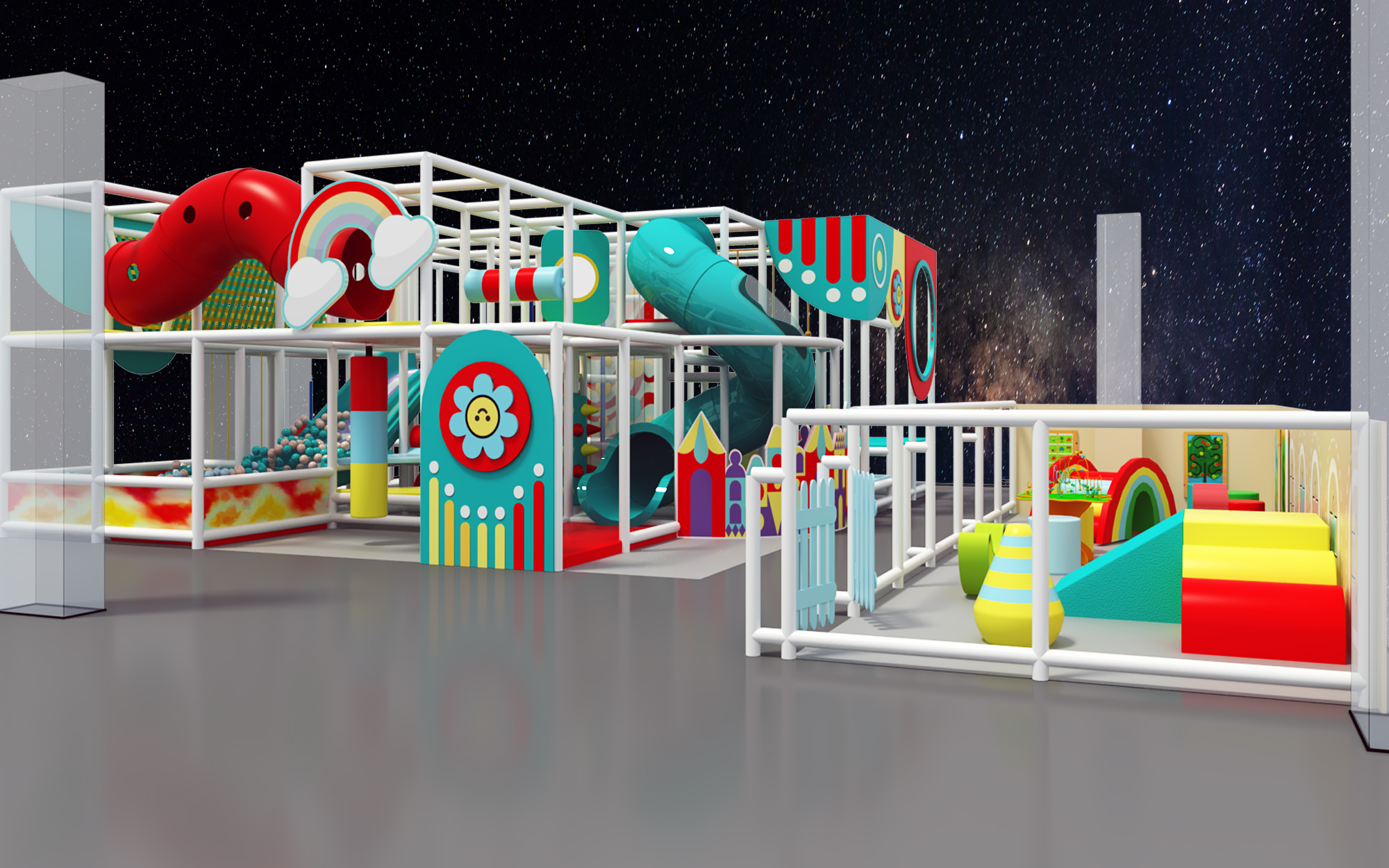 2 Level Rainbow Rise Playground - Image 2