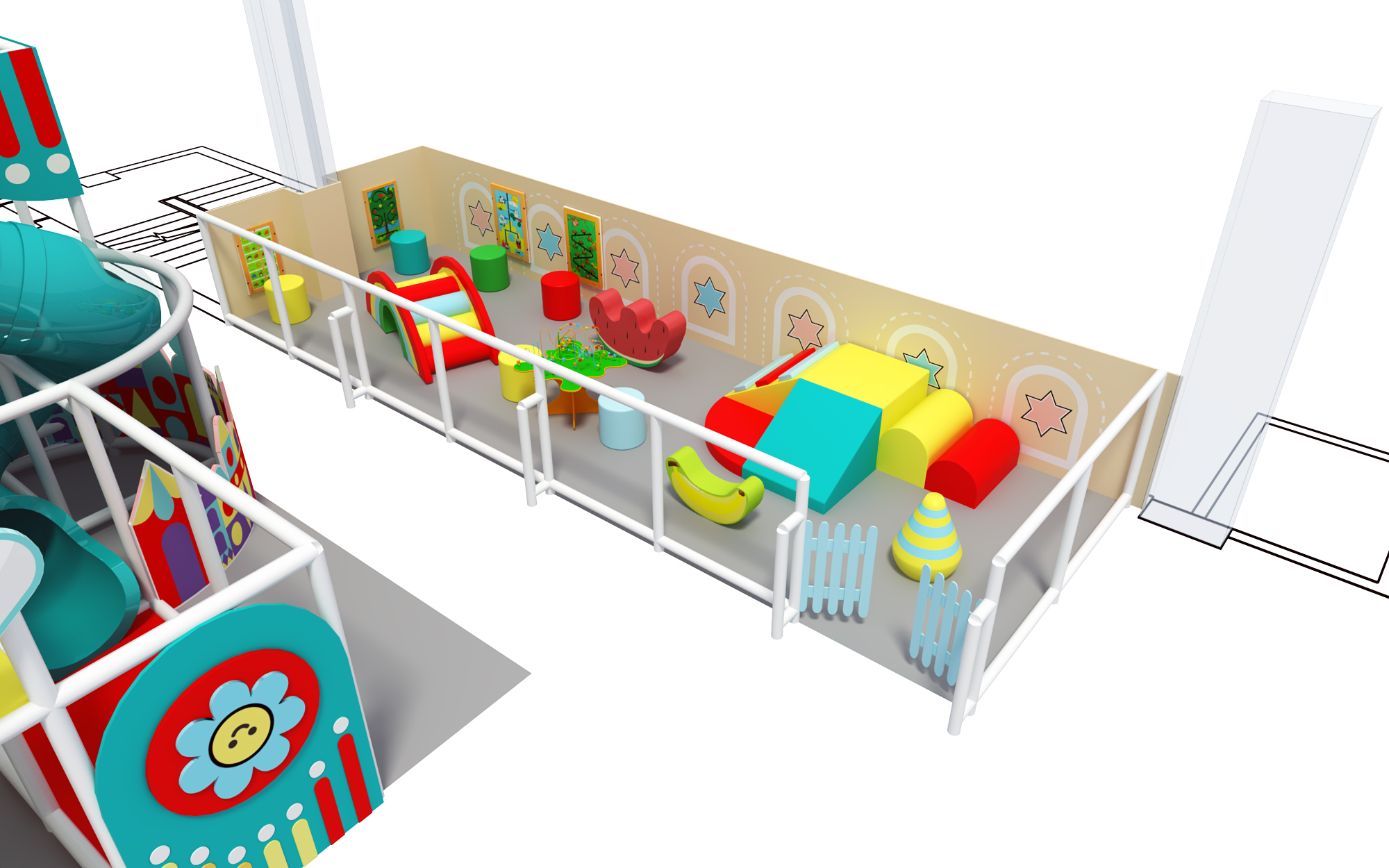 2 Level Rainbow Rise Playground - Image 8