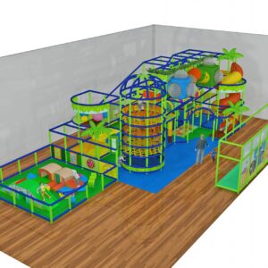 3 Level Jungle Theme Indoor Play Structure
