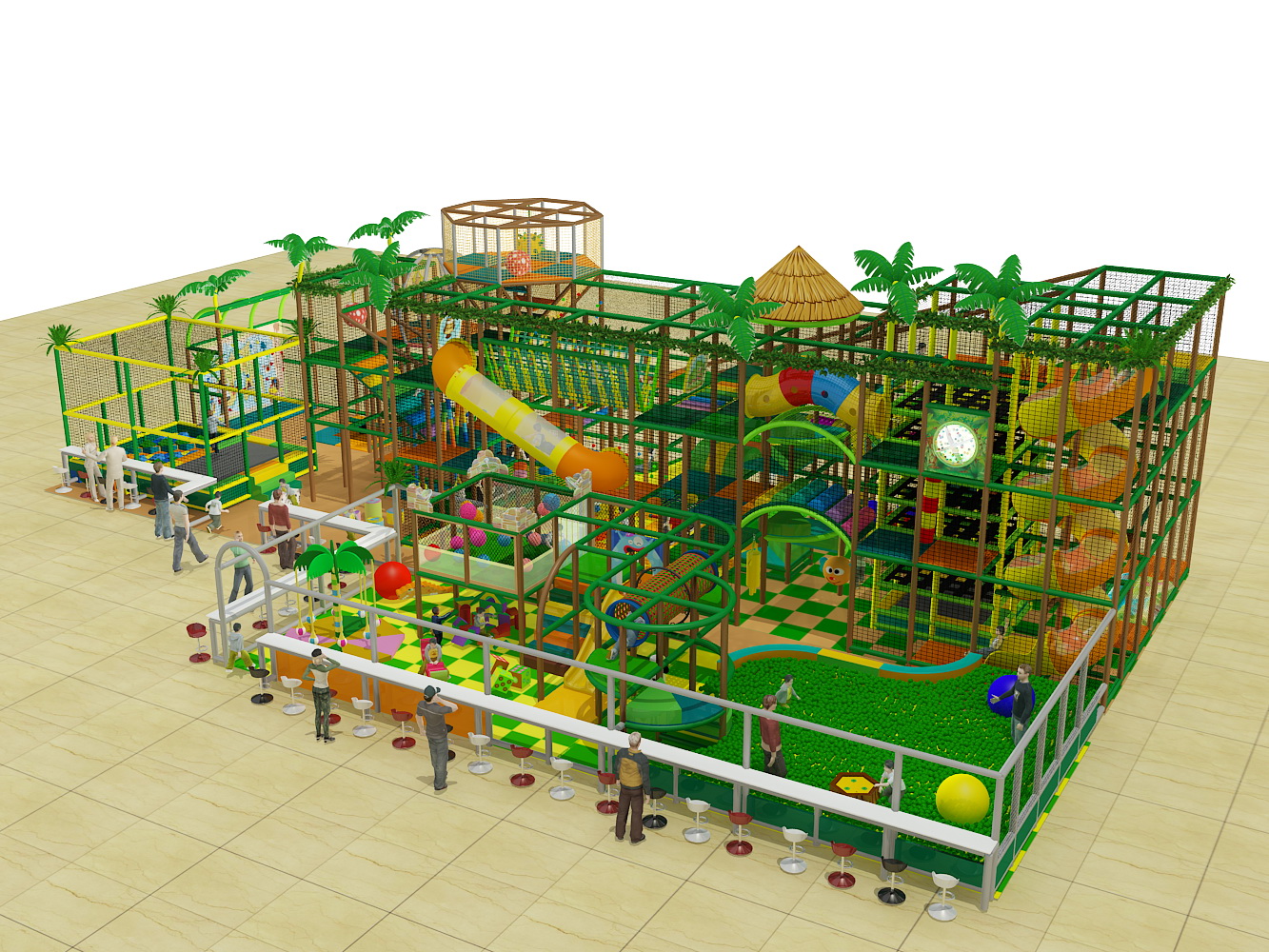 4 Level Jungle Themed Indoor Playground - Image 15