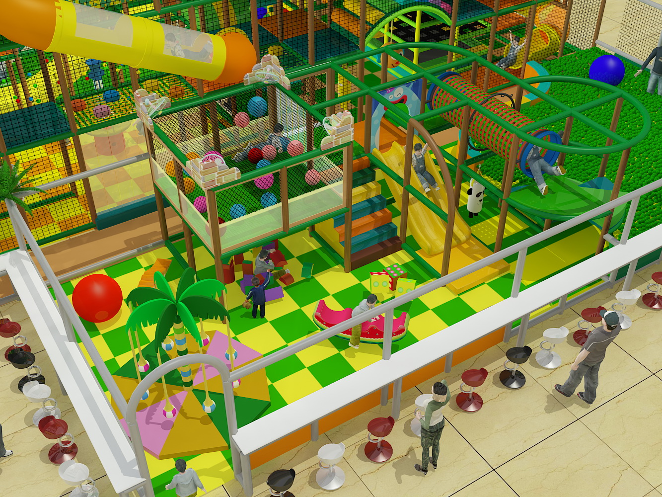 4 Level Jungle Themed Indoor Playground - Image 11