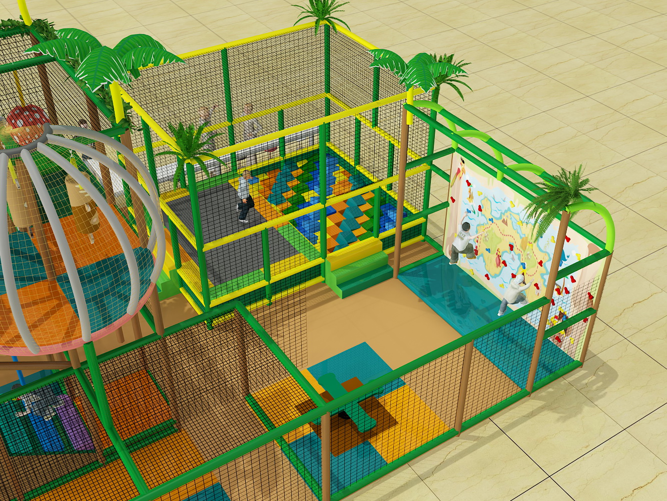 4 Level Jungle Themed Indoor Playground - Image 9