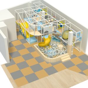 Yellow, Blue & White Commercial Indoor Playground