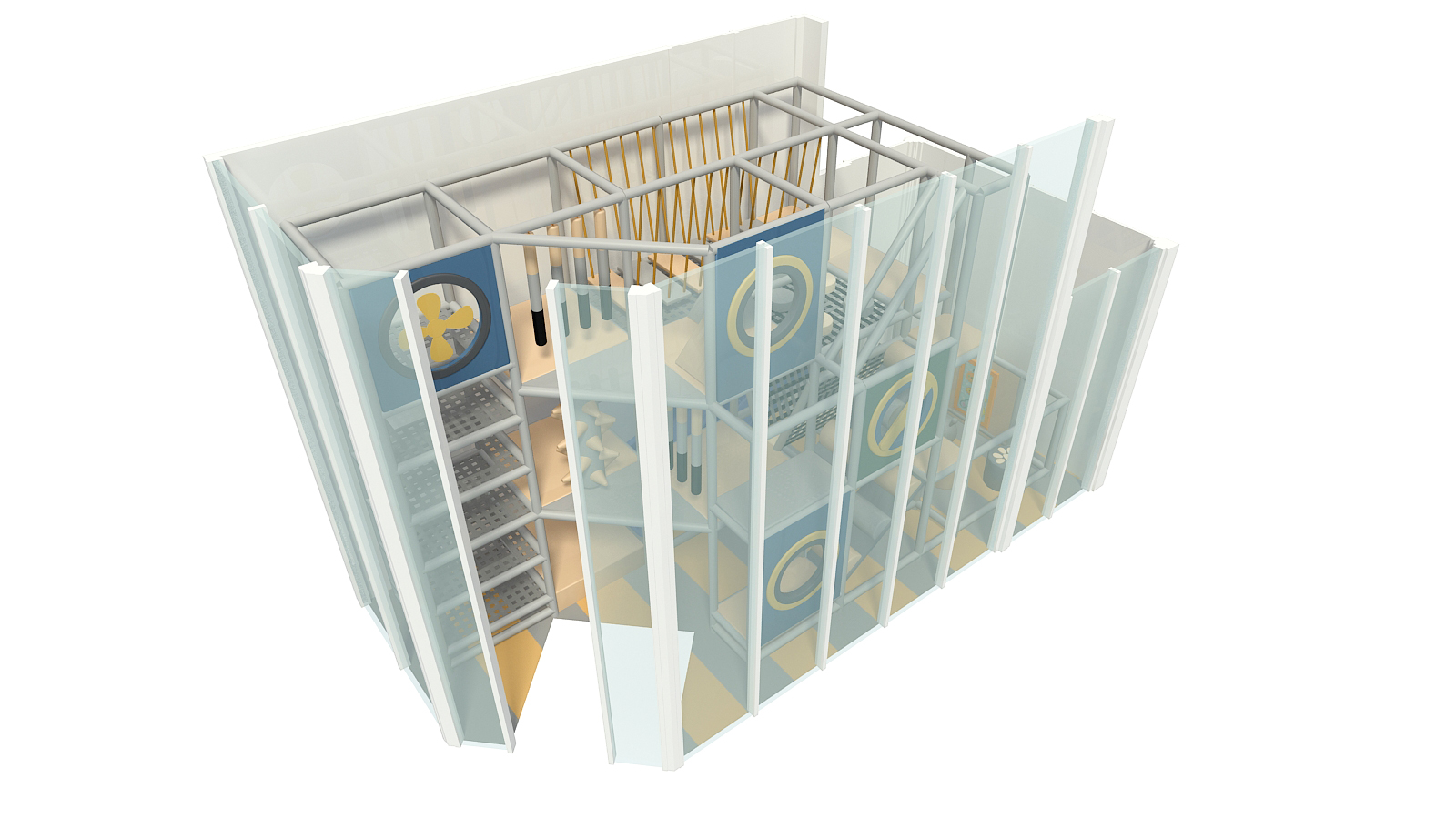 3 Level Compact Custom Color Indoor Play Structure - Image 4