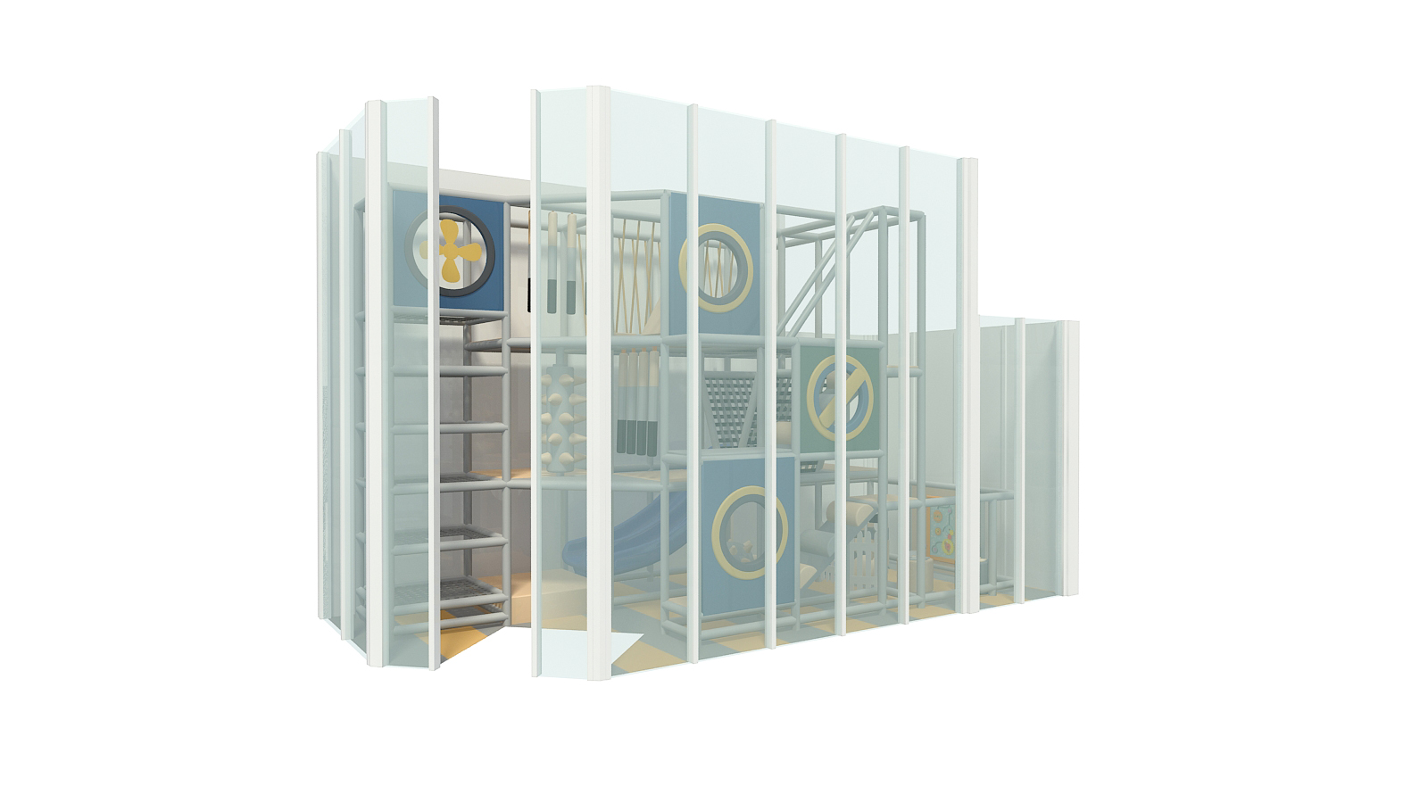 3 Level Compact Custom Color Indoor Play Structure - Image 5