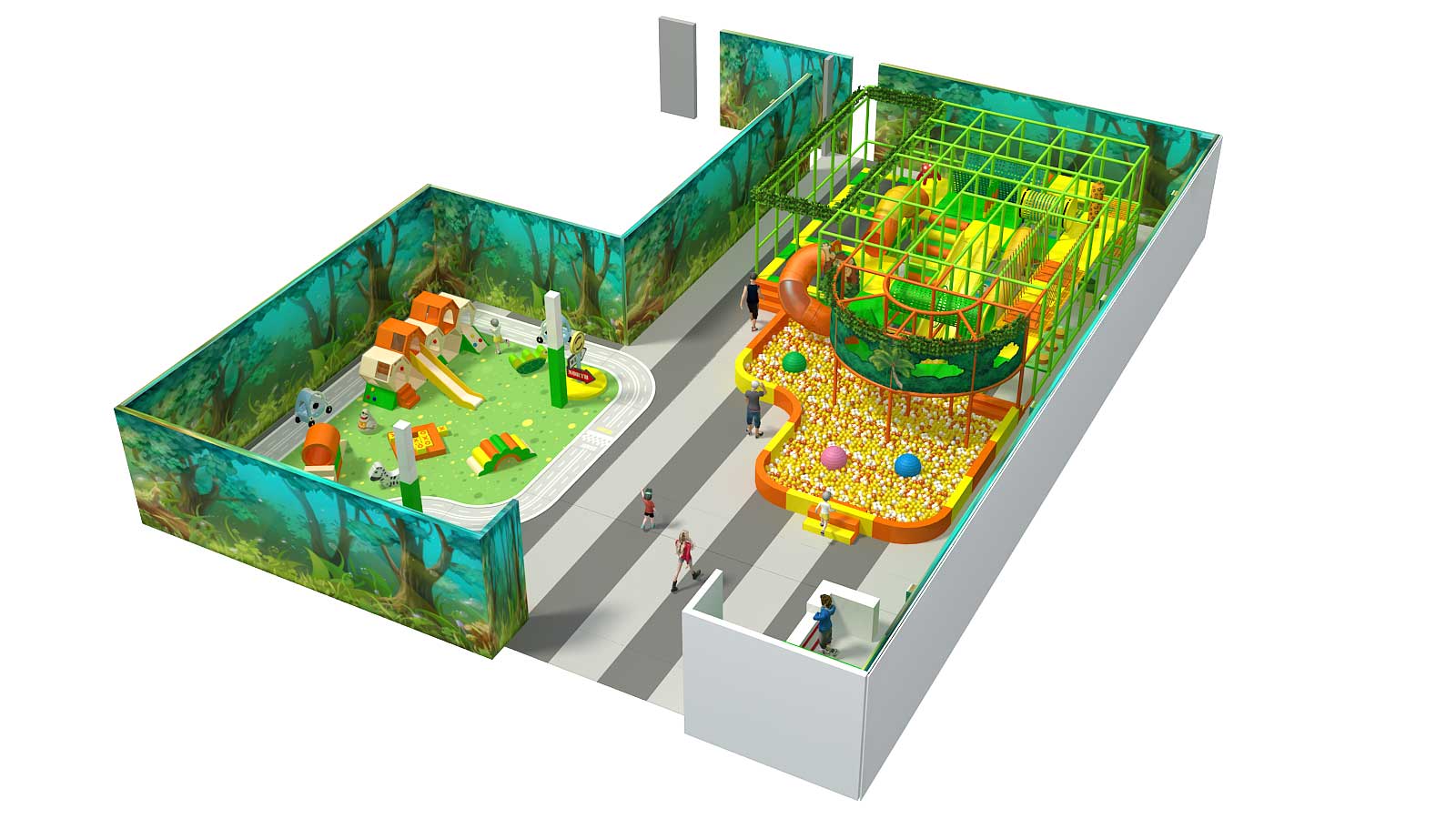2 Level Forest Themed Playscape