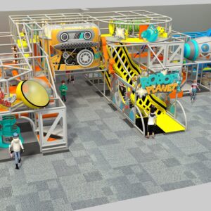 3 Level Robot Planet Custom Indoor Playground
