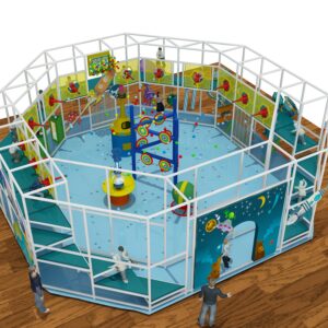 2 Story Space Theme Ballistic Ball Blaster Indoor Playscape