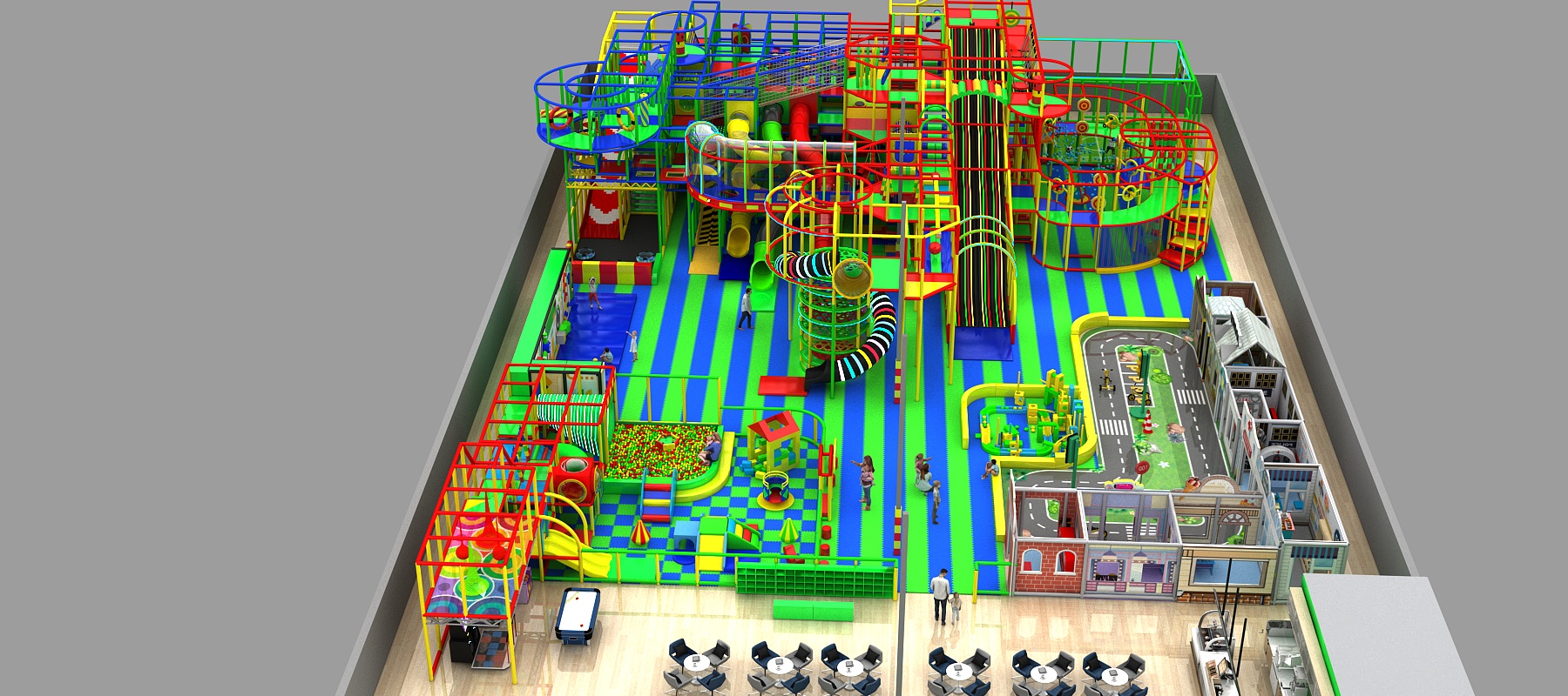 3-Level Vibrant Adventure Playground