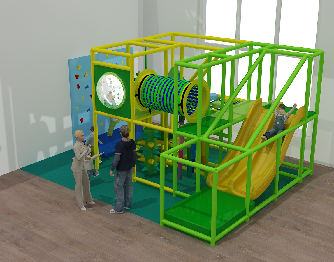 2-Level Lime Leap Adventure Playground - Image 2