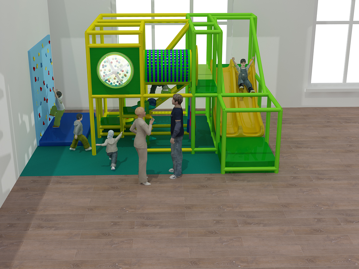 2-Level Lime Leap Adventure Playground - Image 3