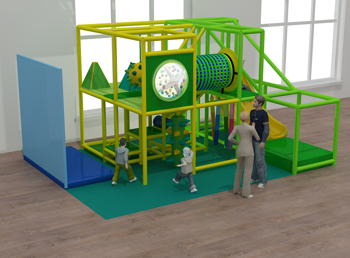 2-Level Lime Leap Adventure Playground