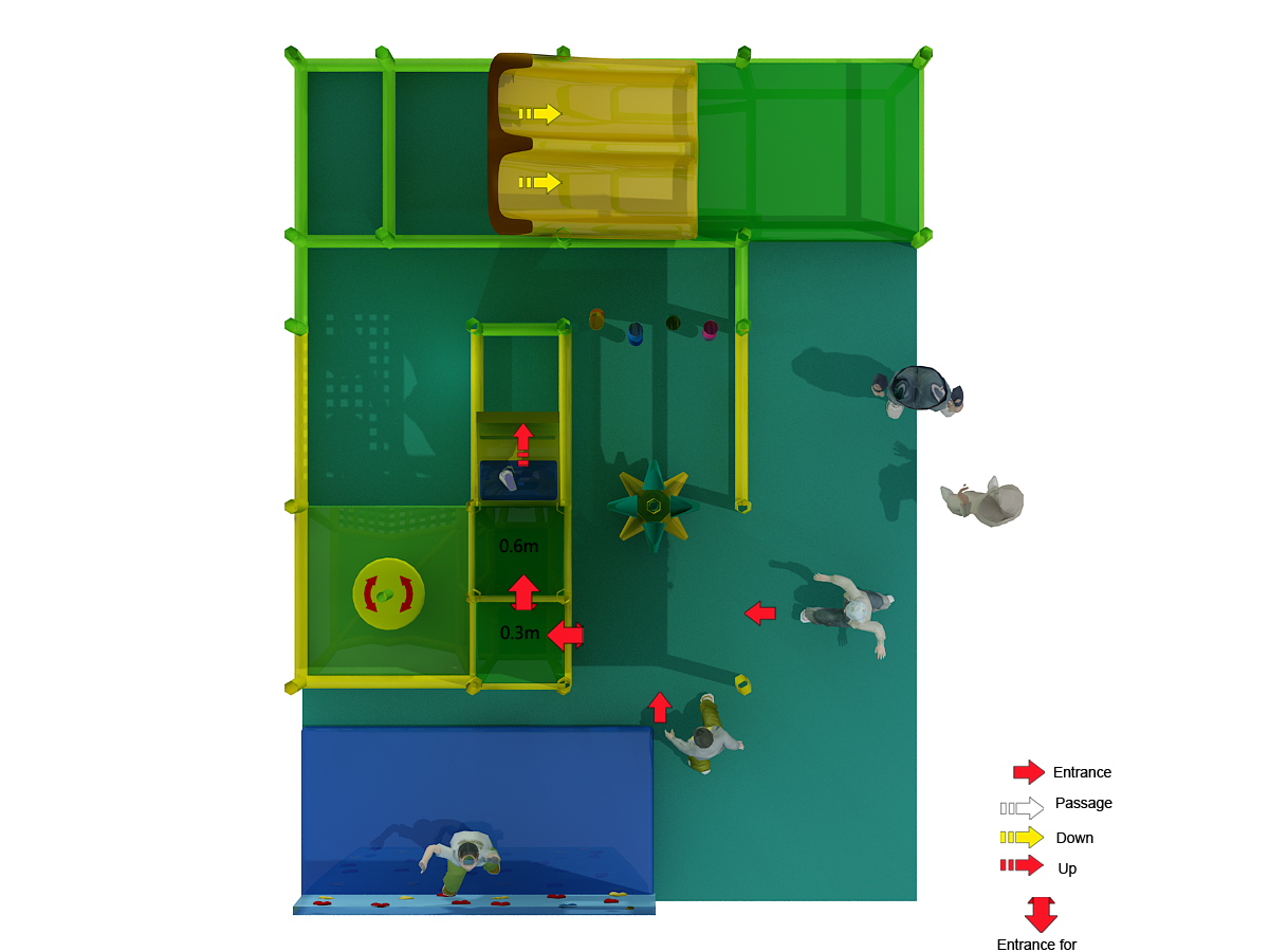 2-Level Lime Leap Adventure Playground - Image 7