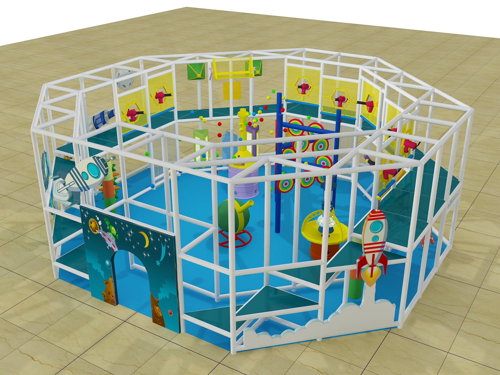 2-Level Galaxy Blaster Adventure Playground - Image 2