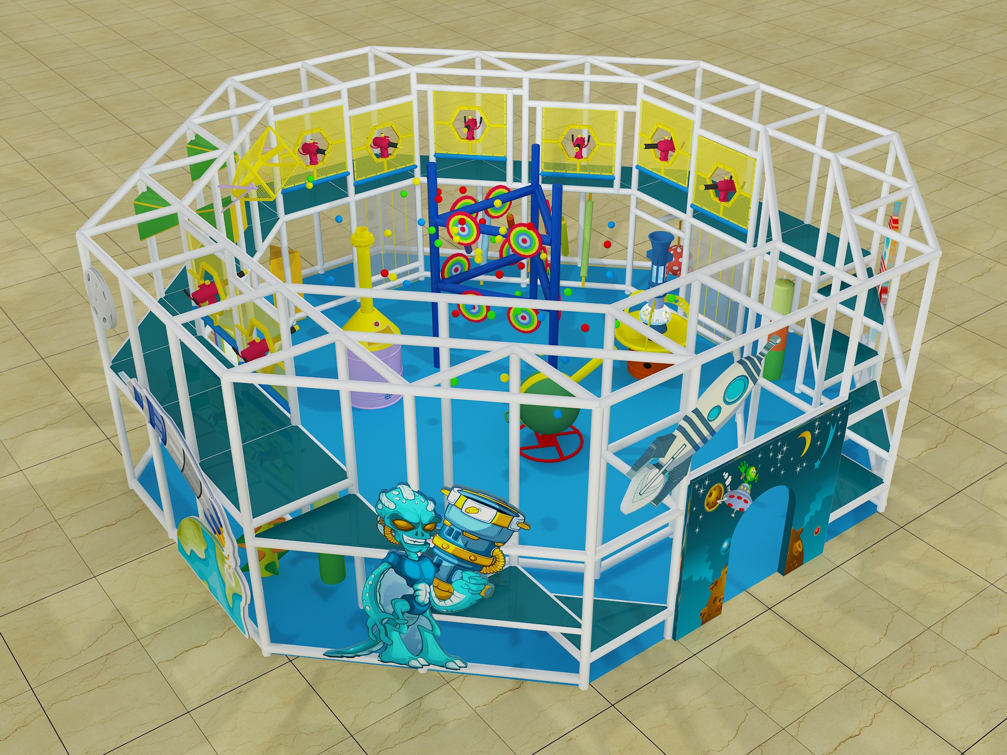 2-Level Galaxy Blaster Adventure Playground